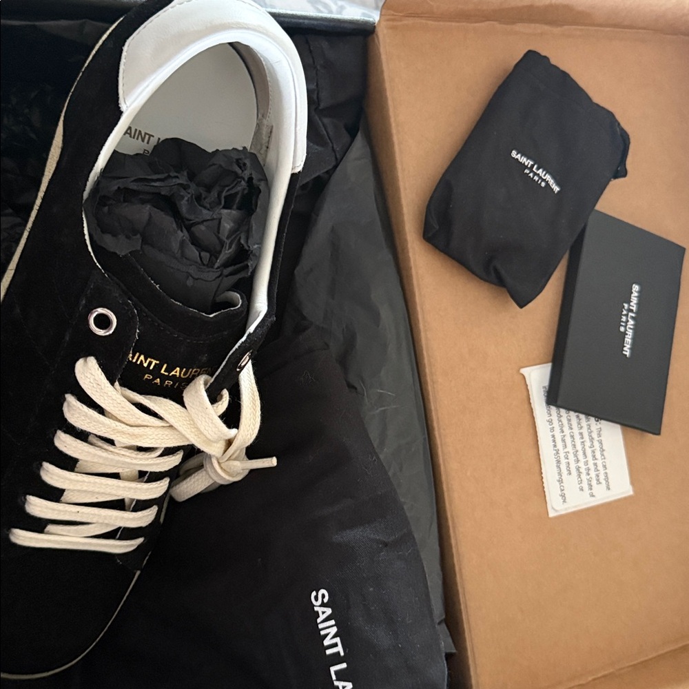 Saint Laurent Black and White Sneakers